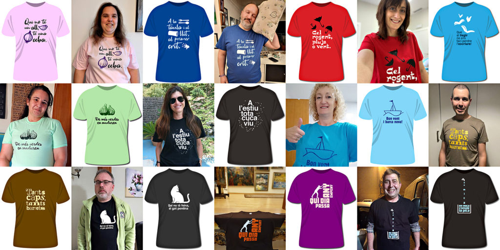 Foto de les guanyadores de les samarretes dels refranys 2021